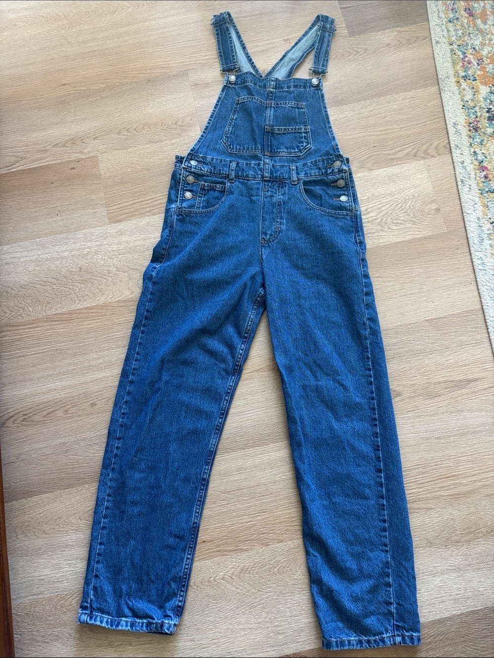 We The Free Faded Blue Denim Overalls